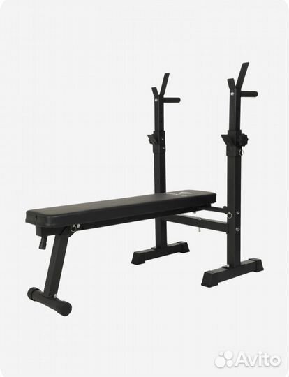 Скамья для жима со штангой, гриф и диски