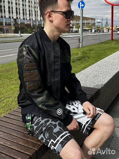 Бомбер Bape Shark Ветровка Бэйп куртка