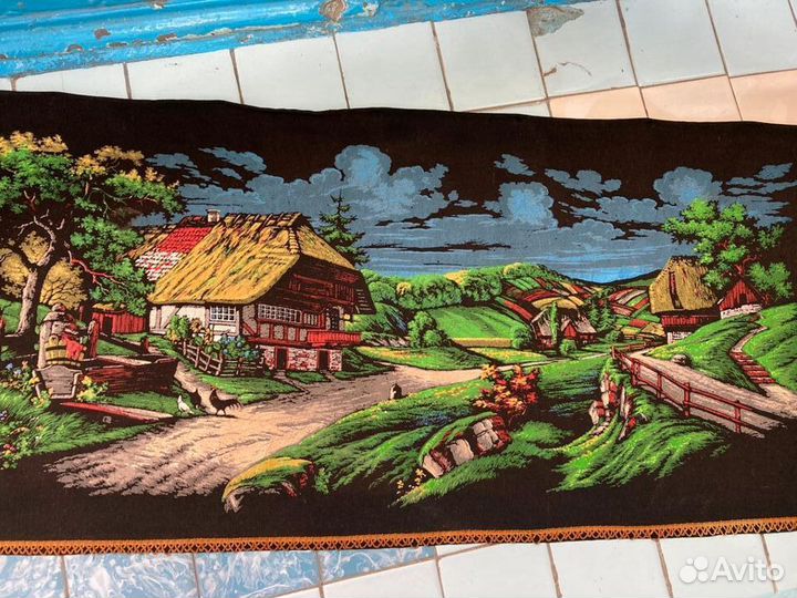 Ковер красками на войлоке,гдр,винтаж