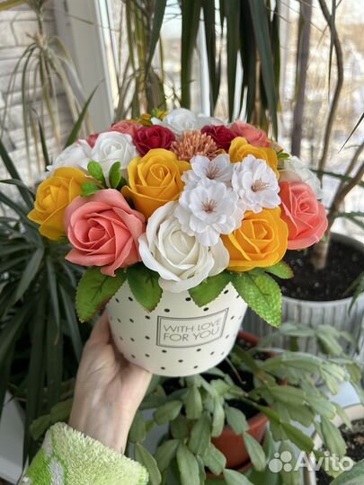 Букет из мыльных роз на 8 марта