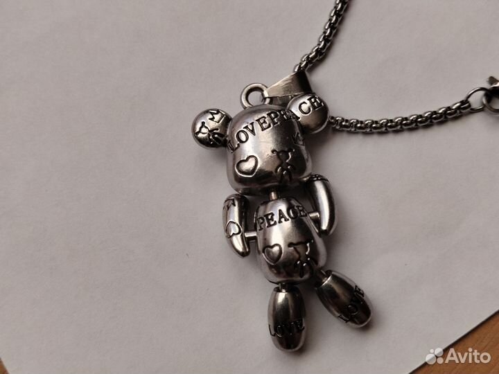 Подвеска мишка серебро 925