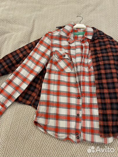 Рубашки женские в клетку collins benetton