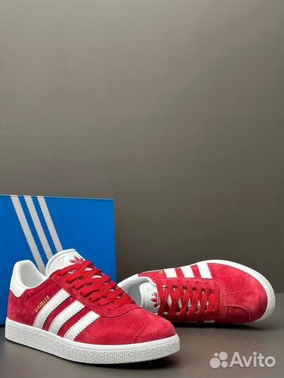 Кроссовки Adidas Gazelle красные 4