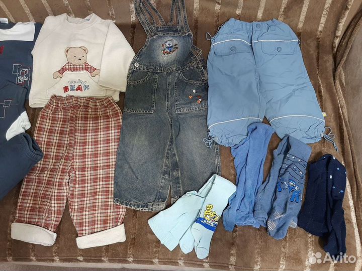 Вещи на мальчика р. 74-80 пакетом из 16 предметов