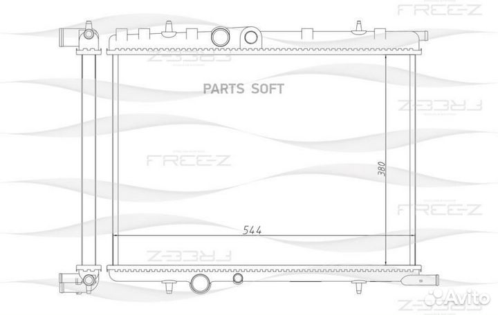 Радиатор охлаждения citroen Berlingo/Xsara 99- peu