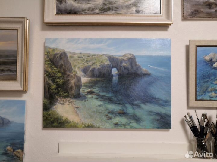 Пейзаж маслом на холсте 50х70.Крым