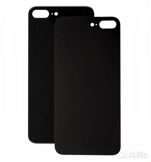 Задняя крышка для iPhone 8 Plus черный (Ростест)