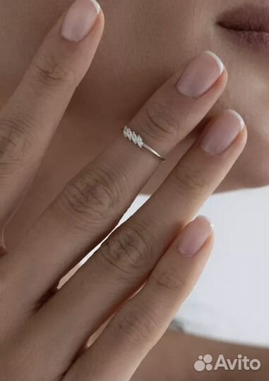 Кольцо новое на фалангу серебро