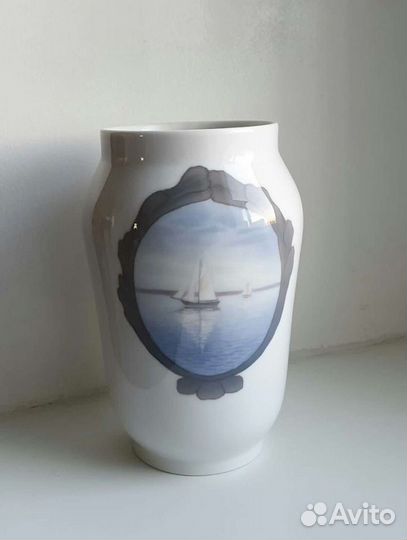 Ваза с морским пейзажем. royal kopenhagen