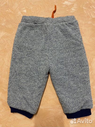 Брюки теплые вязаные с утеплителем р.60 на 2-3 мес