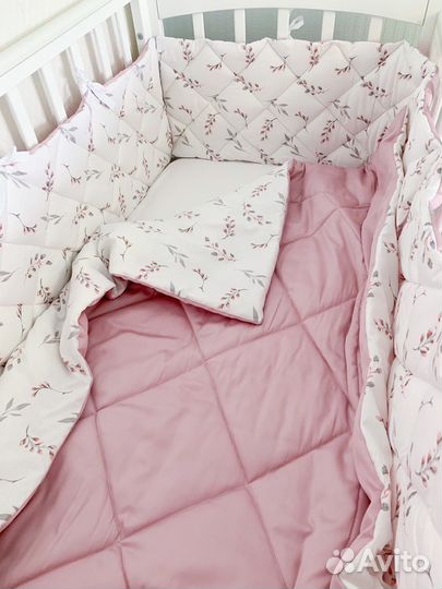 Бортики в кроватку круг/овал+одеяло