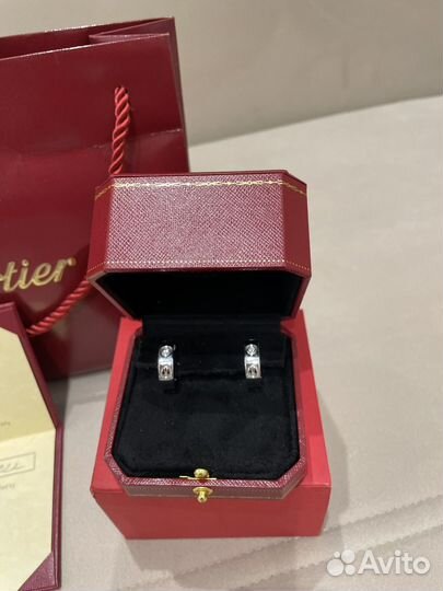 Cartier серьги из белого золота