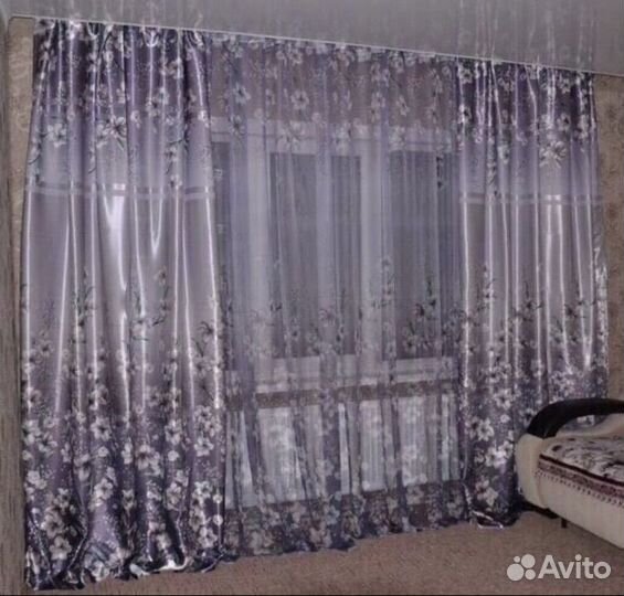 Шторы Алия готовые в комплекте с тюлем