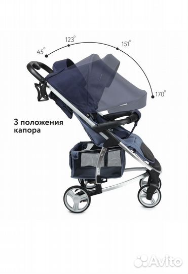 Коляска прогулочная Babyton Cosmo Navy Blue