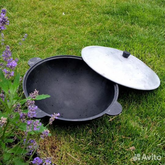 Казан из чугуна узбекский с крышкой