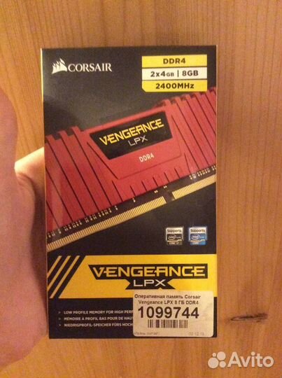 Оперативная память ddr4 8gb corsair vengeance lpx