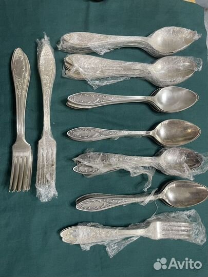 Набор столовых приборов мельхиор СССР