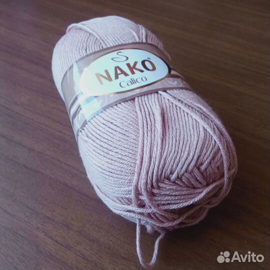 Пряжа для вязания Nako Calico, цвет сухая роза