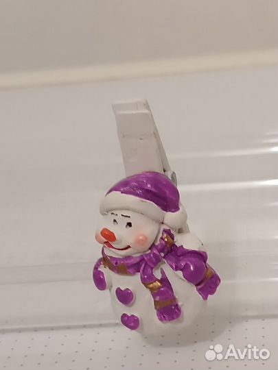 Снеговик на прищепке