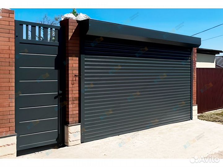 Ворота Въездные Роллетные с калиткой