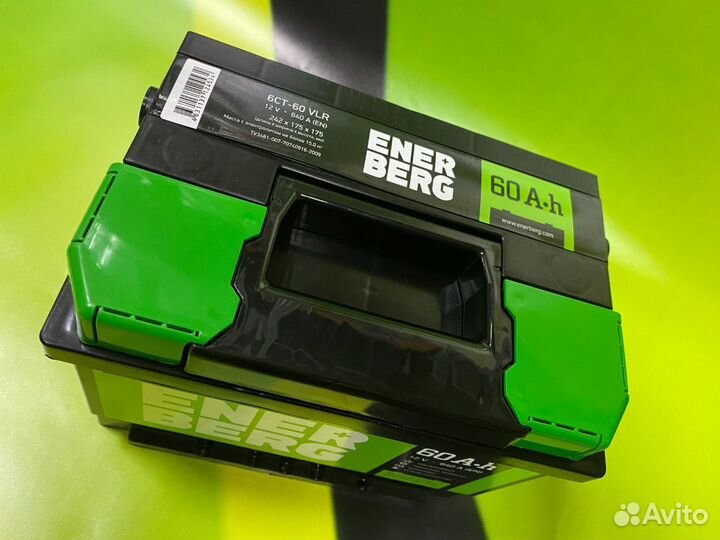 Аккумулятор Enerberg 60 ач 640а Низкий