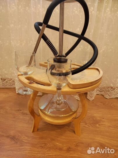 Столик для кальяна из фанеры и из дерева