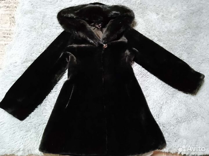 Шуба мутон+норка