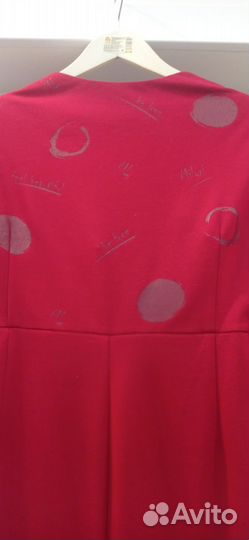 Платье трикотажное женское красное