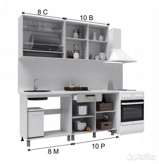 Кухня 1800 мм современная