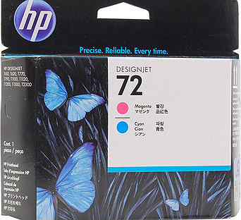 HP C9383A (72) пурпурная и голубая печатающая голо