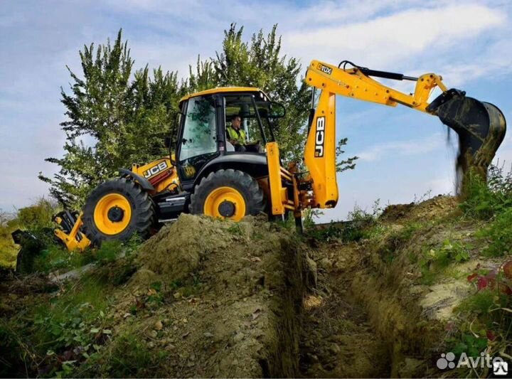 Экскаватор погрузчик JCB и минини экскаватор