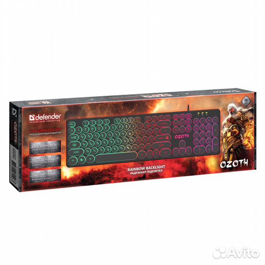 Клавиатура проводная Defender,механическая, 1.5 м