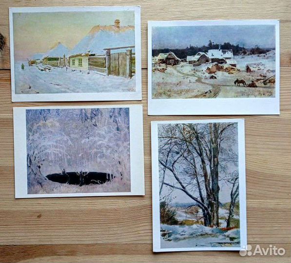 Зимний пейзаж, 16 открыток 50-80е