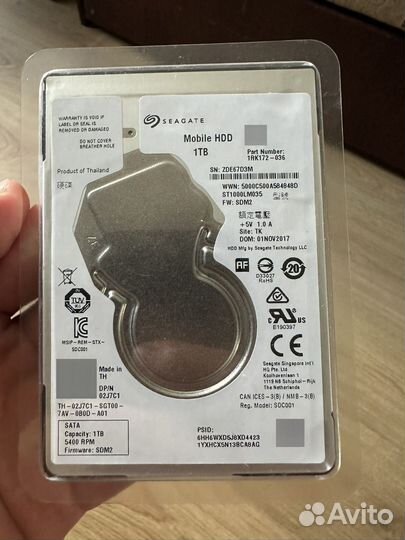 Жесткий диск Seagate Mobile HDD ST1000LM035 1 Тб