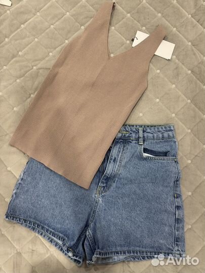 Джинсовые шорты Zara 38