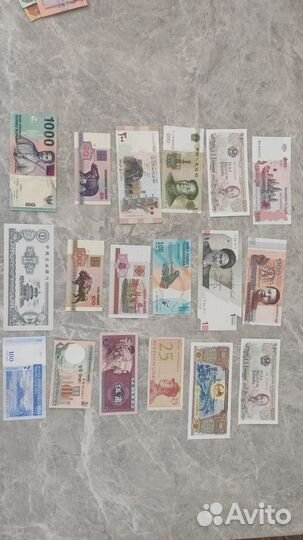 Банкноты мира коллекция 58 штук