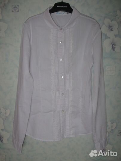 Блузка белая школьная Deniz размер 158 см