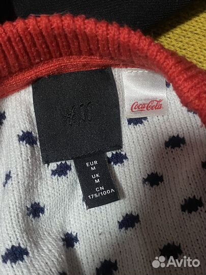 Новогодний свитер h&m cocacola