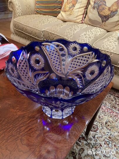 Ваза для фруктов Гусь-Хрустальный завод