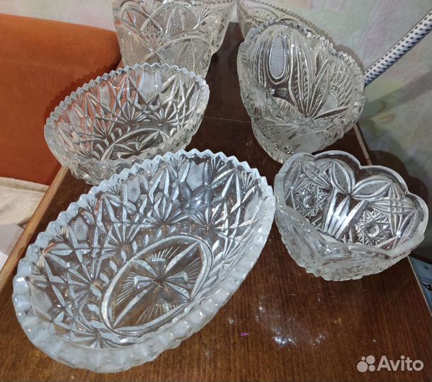 Салатники хрустальные