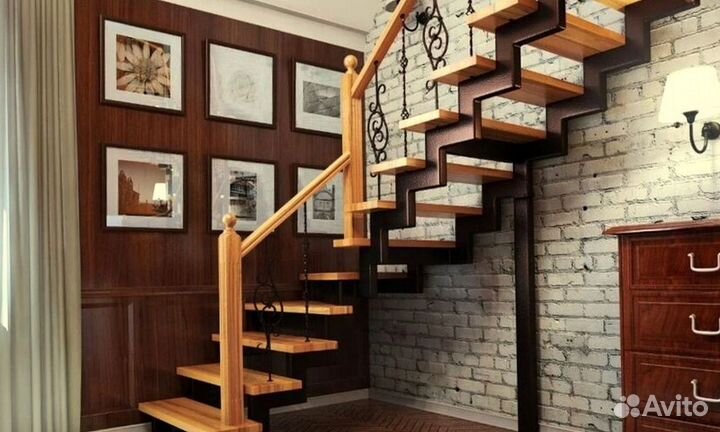 Забежная лестница с установкой