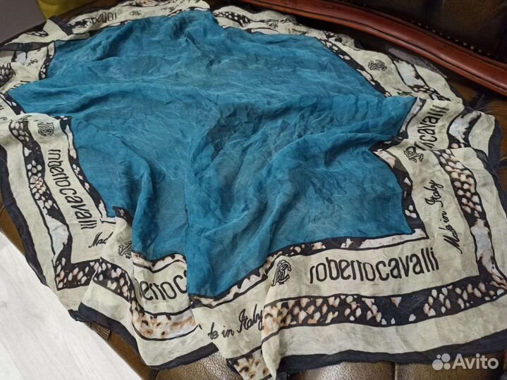 Roberto cavalli платок 90cm италия шелк оригинал