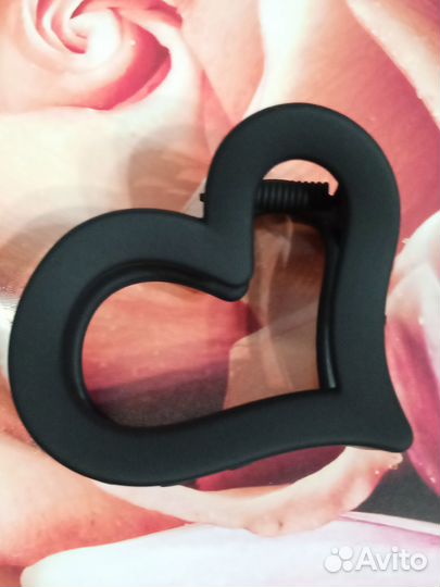 Крабик для волос сердечко