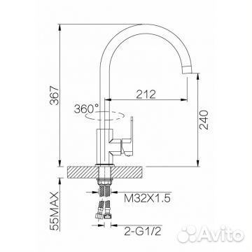 Смеситель Ganzer Bolder для кухни хром GZ 06021