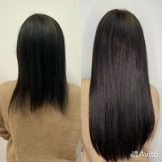 Кератиновое выпрямление и наращивание волос