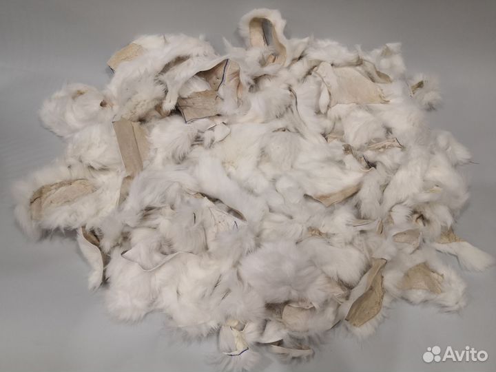 Кусочки меха кролика для поделок и рукоделия