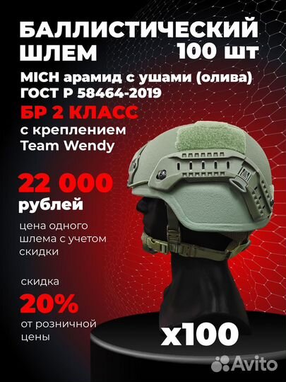 Шлем с ушами (Mich) с Team Wendy опт