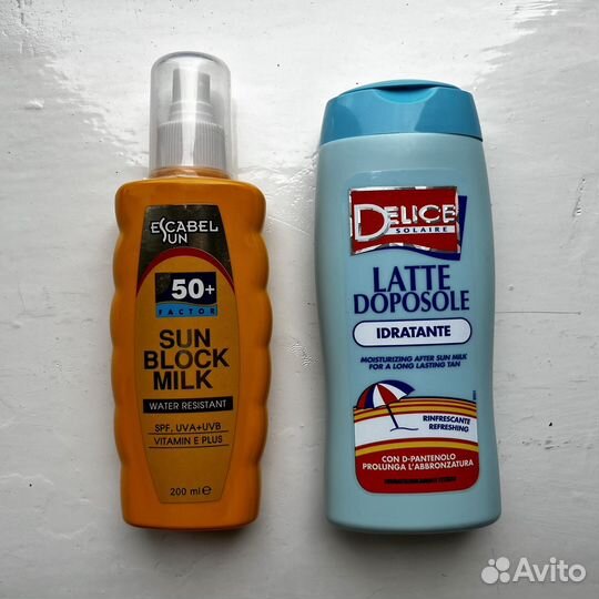 Солнцезащитный крем spf 50 и молочко после загара