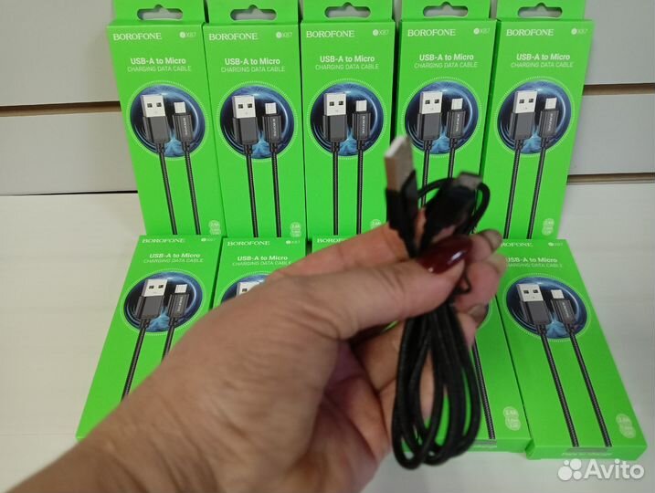 Кабель Borofone BX 87 2.4A (Micro USB 1м) черный