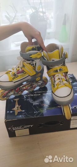 Роликовые коньки детские раздвижные